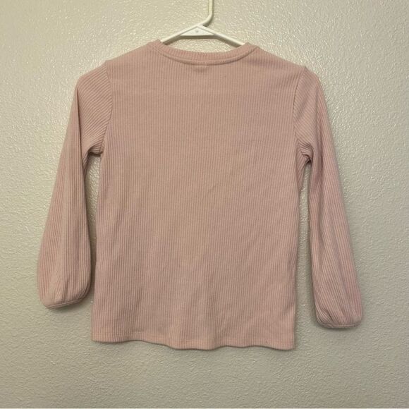 Old Navy pale pink cozy ribbed knit long sleeve Pullover Sweater Twisted Hem M 8 - Picture 2 of 6